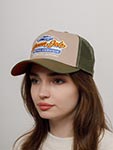 Бейсболка FWS арт. 7761170 TRUCKER CAP GREASER JOES (оливковый / бежевый)